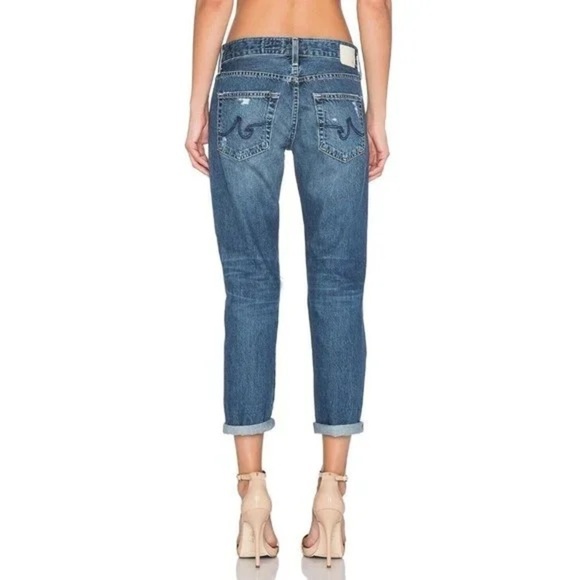 Ag ADRIANO GOLDSCHMIED Ex-Boyfriend Slouchy Slim 15 Years Ripped Jeans, Size 26 - Picture 3 of 13